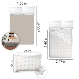 Jogo de Cama Queen Size 180 Fios Nova América - Jorge (7199) - 3