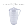 Jarra Glamour 2 Litros com Tampa - Plasutil Cor Transparente - 2