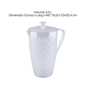 Ver imagem 2 de Jarra Glamour 2 Litros com Tampa - Plasutil Cor Transparente