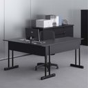 Ver imagem 3 de Mesa para Computador em L Rael 2 Gavetas MDP 143cm Preto Onix Casah
