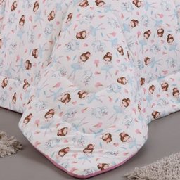 Edredom Diverkids Solteiro Infantil Malha Estampada 1 Peça - Bailarina Rosa - 3