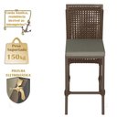 Ver imagem 4 de Mesa Bistrô e 4 Banquetas Roma Marrom Corda Náutica Estofado 8 Trama Original