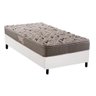 Cama Box Solteiro: Colchão Espuma Herval AG65 Fort + Base CRC Suede White(88x188) - 1