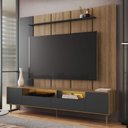 Ver imagem 1 de Rack com Painel para Tv até 75 Polegadas Rotterdam 2 Portas 2 Gavetas com Led Grafite - Art In Móvei