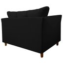Ver imagem 7 de Namoradeira Poltrona Recepção Sala Escritório Isis Suede Cor:preto