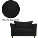 Ver imagem 5 de Namoradeira Poltrona Recepção Sala Escritório Isis Suede Cor:preto