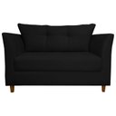Ver imagem 6 de Namoradeira Poltrona Recepção Sala Escritório Isis Suede Cor:preto