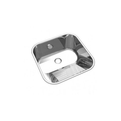 Tanque monobloco 56L aço INOX 304 Polido CT-60 Luxo MEKAL 600x500x285mm
