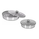 Ver imagem 1 de Kit com 2 Bandejas Pratas Cálices e Pães para Santa Ceia