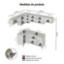 Ver imagem 3 de Armário de Cozinha Completa de Canto 405 cm Crema Nice Madesa 02