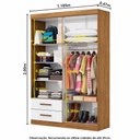 Ver imagem 4 de Guarda Roupa Casal Lu 4 Portas 2 Gavetas com Espelho Carioca Móveis