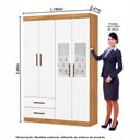 Ver imagem 5 de Guarda Roupa Casal Lu 4 Portas 2 Gavetas com Espelho Carioca Móveis