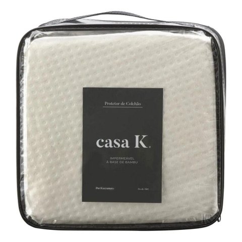 Protetor de Colchão Impermeável Bambu King Size Face Superior Poliéster Viscose Poliuretano