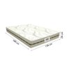 Cama Box Casal Colchão Molas Caribe Gazin 138x188x58cm Branco/Bege - Suporta até 100kg por pessoa - 4