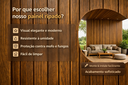 Ver mais imagens de Painéis Ripados WPC 9mm Tabaco 290x15cm - Revestimento Decorativo Parede Sala Quarto Cozinha
