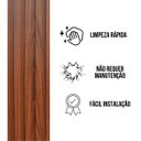 Ver imagem 4 de Painéis Ripados WPC 9mm Tabaco 290x15cm - Revestimento Decorativo Parede Sala Quarto Cozinha