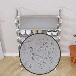 Sapateira Organizador Inox com 5 Prateleiras para 15 Pares Rack Multiuso Lavanderia e Banheiro Quart - 2