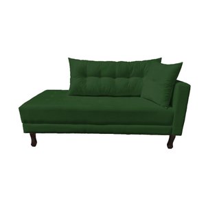 Divã Recamier Troya 1,80 Cm Lado Direito Suede Verde
