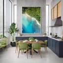 Ver imagem 3 de Quadro Canvas Oceano e Ilha 90x60cm Mold Branca