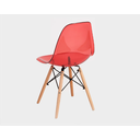 Ver imagem 3 de Sc-001p-f - Cadeira Decor Assento em Acrilico na Cor Vermelho, Base Estilo Eiffel Madeira Bering