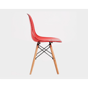 Ver imagem 2 de Sc-001p-f - Cadeira Decor Assento em Acrilico na Cor Vermelho, Base Estilo Eiffel Madeira Bering