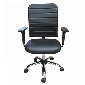 Cadeira Escritório Ergonômica Nr17 Preta Home Office Executiva Giratória Rodízios Cromada Esteirinha