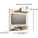 Ver imagem 2 de Painel Para TV Smart Até 32 Polegadas Oregon Prateleira - Cores - Comprar Moveis em Casa: Off white 
