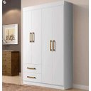 Ver imagem 1 de Guarda Roupa Recife Gold 4 Pts Branco - Leifer
