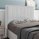 Ver imagem 3 de Cabeceira Cama Box Casal Veneza 140 Cm Sintético MV Estofados Branco