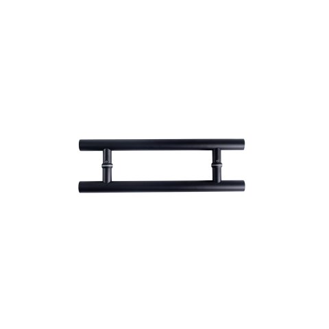 Puxador H Tubular 32mm x 300mm x 450mm Inox Preto