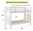 Ver imagem 2 de Beliche Jaspe Duas Camas com Colchões D20 Premium Branco