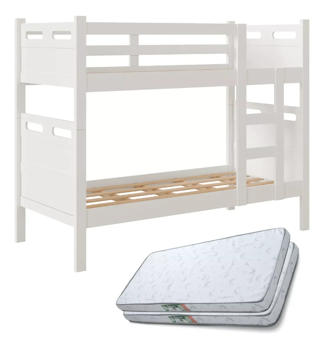 Ver imagem 1 de Beliche Jaspe Duas Camas com Colchões D20 Premium Branco