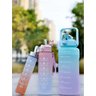 Kit 3 Garrafas Squeeze Motivacional Água Suco Chá 2 Litros 900 ml 300 ml - 1