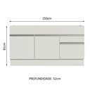 Ver imagem 4 de Balcão de Pia Glamy com 2 Portas e 2 Gavetas Branco Madesa