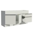 Ver imagem 3 de Balcão de Pia Glamy com 2 Portas e 2 Gavetas Branco Madesa