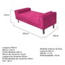 Recamier Baú Félix Solteiro 100 cm Suede - ADJ Decor - Pink - 5
