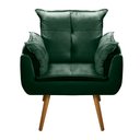 Ver imagem 2 de Kit 2 Poltronas Decorativa Opala Pés Palito - Veludo Verde