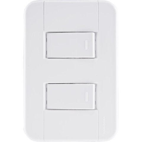 Conjunto 4x2 com 2 Interruptores Simples 10a 250v Tramontina