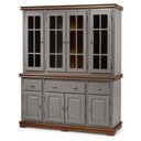 Ver imagem 1 de Arca Oratório 4 Portas Madeira, 3 Gavetas e 4 Portas Vidro Manchester - M52055 Cor Laca - Cinza
