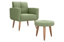 Ver imagem 2 de Kit Poltrona Decorativa Havana + Puff Boucle Oliva F-494
