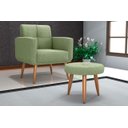 Ver imagem 1 de Kit Poltrona Decorativa Havana + Puff Boucle Oliva F-494