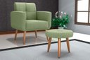 Ver imagem 1 de Kit Poltrona Decorativa Havana + Puff Boucle Oliva F-494