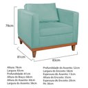 Ver imagem 5 de Kit Sofá 3 Lugares e 2 Poltronas Europa 180 cm Estilo Conforto e Elegância Suede Azul Tiffany