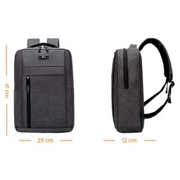 Mochila Para Notebook 15,6 Polegadas Lenovo Lecoo Bg01 Cinza - 4