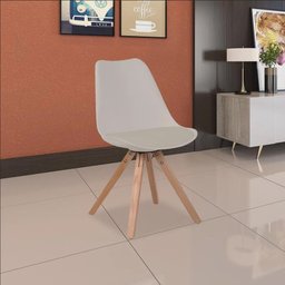 Kit 6 Cadeiras de Jantar Design Saarinen Wood Base Madeira Lívia R02 Nude - Mpozenato - 2