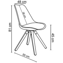 Kit 6 Cadeiras de Jantar Design Saarinen Wood Base Madeira Lívia R02 Nude - Mpozenato - 4