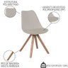 Kit 6 Cadeiras de Jantar Design Saarinen Wood Base Madeira Lívia R02 Nude - Mpozenato - 3