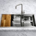 Ver mais imagens de Cuba Gourmet Aço Inox 304 Premium Pia Cozinha Profissional 80x44cm C/acessórios Cozix