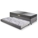Ver imagem 1 de Bicama Box Solteiro Linho 88x188x28 Cm com Colchão Dual Firm Espuma Ecoflex