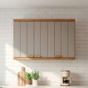 Ver imagem 1 de Armário Aéreo para Cozinha 3 Portas Elena Bege/Cinamomo/Offwhite